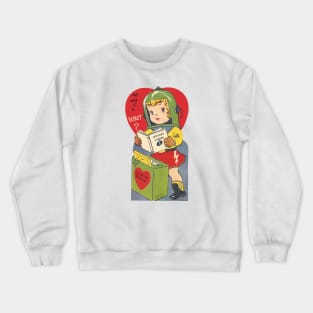 Valentine—Secret Code Space Girl Crewneck Sweatshirt